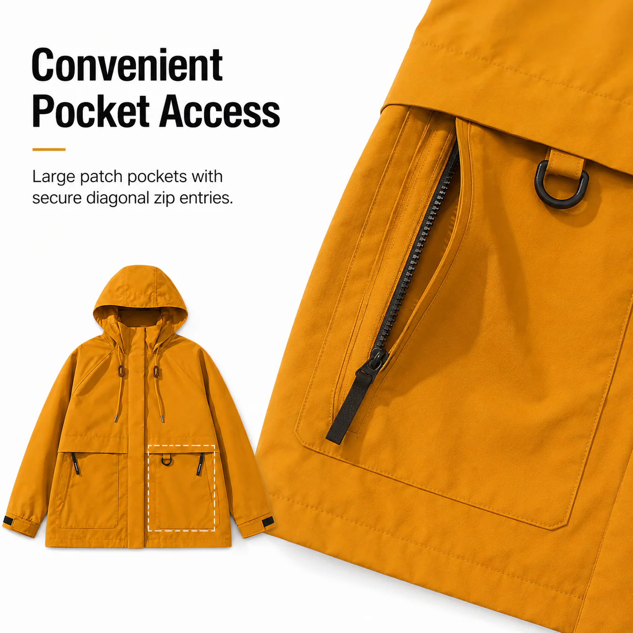Shulen Model 3518 Hooded Utility Jacket — Storage for Daily Essentials