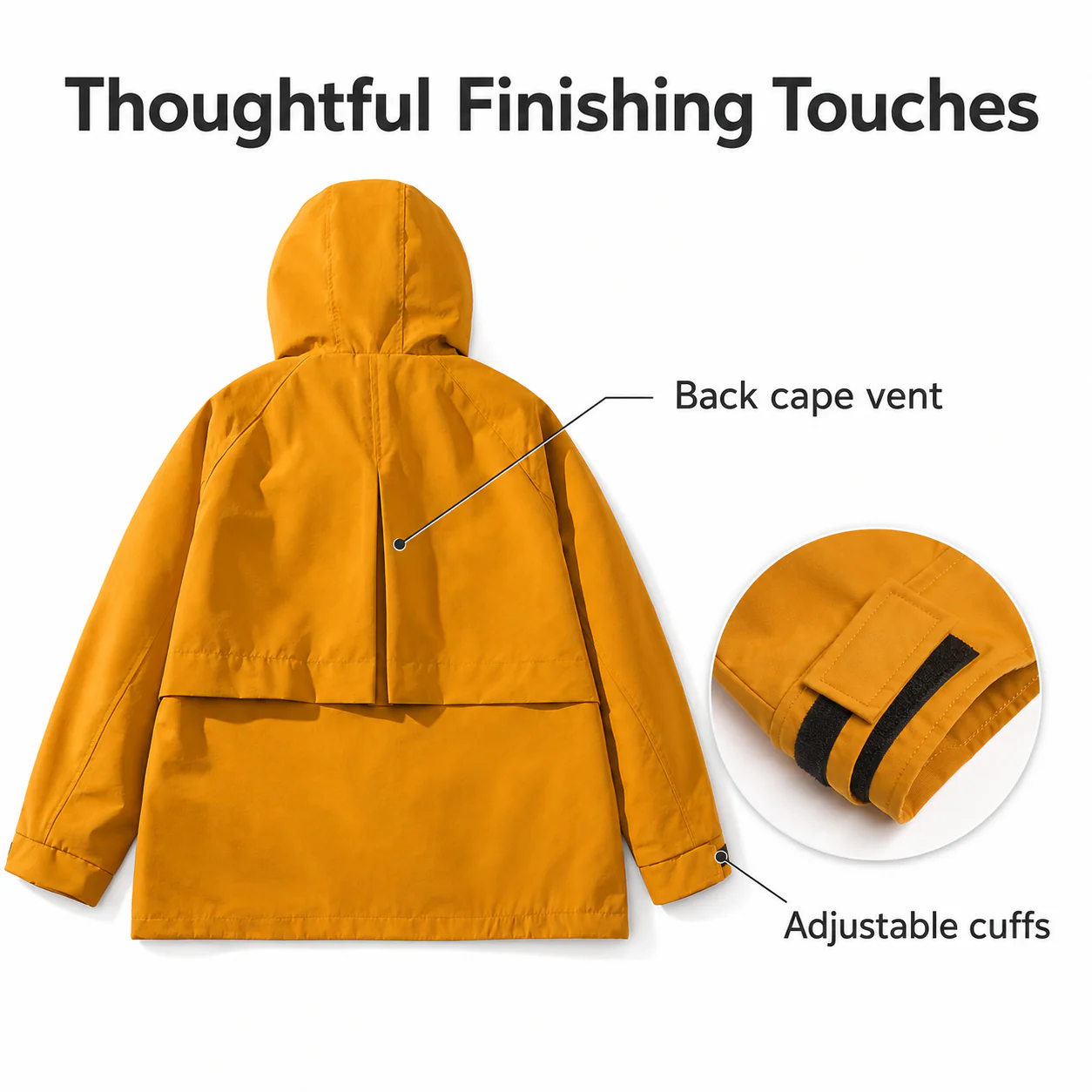 Shulen Model 3518 Hooded Utility Jacket — Distinctive Cape-Back Construction