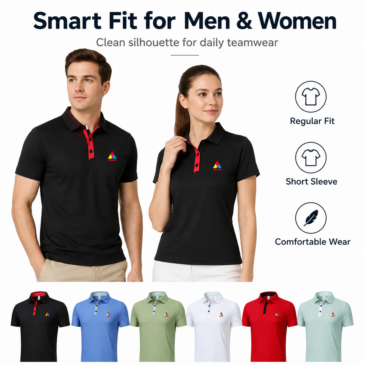 Shulen 7209 Custom Contrast Polo Shirt — Put Your Brand Front and Center
