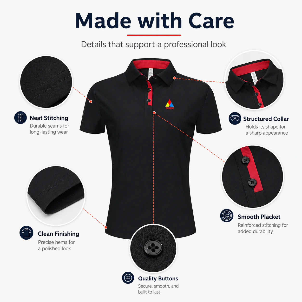 Shulen 7209 Custom Contrast Polo Shirt — A Coordinated Look for Men and Women