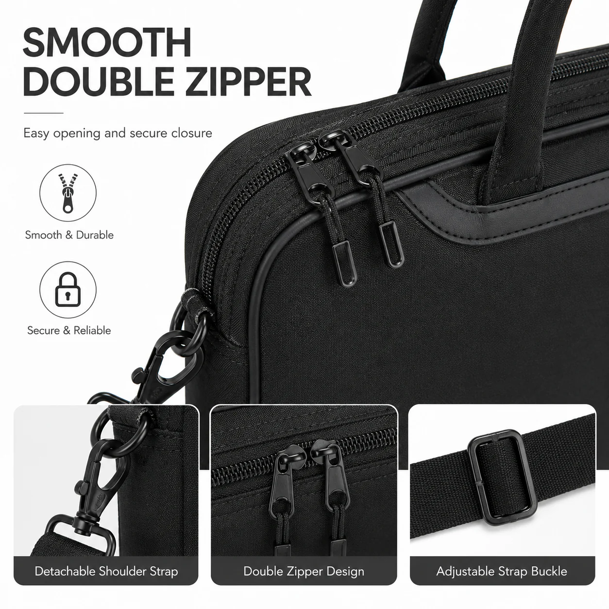 Shulen Slim Business Laptop Briefcase — Slim, Structured Silhouette