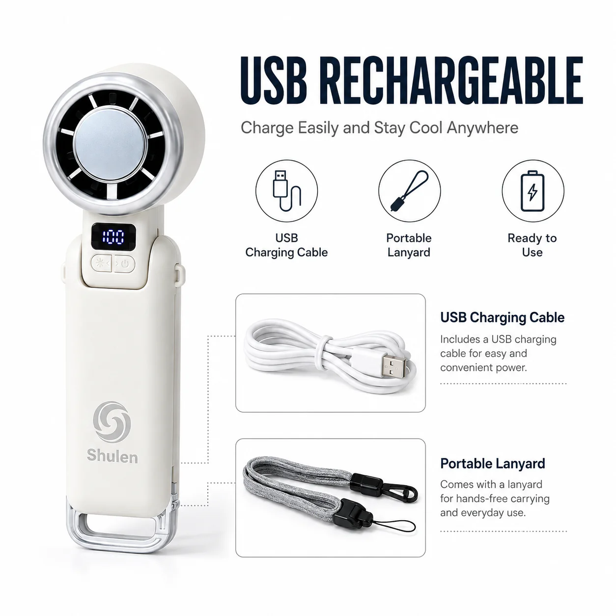 H21B High-Speed Turbine Handheld Fan — Turbine Airflow Structure